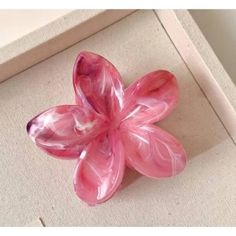 Ecarla Haarspange mit Perlenblume, Melange Rot SP347 (1/2)