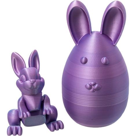 Œufs de lapin, œufs de Pâques, œufs de dragon 3D, décorations de bureau (violettes) (1/3)