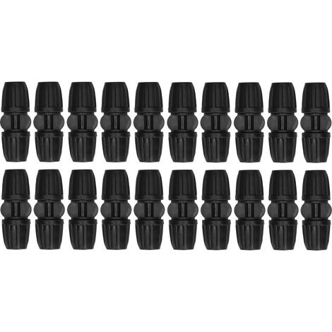 20 raccords de tuyau droits 8/11 mm avec verrouillage, connecteurs d'arrosage pour jardin, accessoires d'irrigation, lot de 20 pièces (1/5)