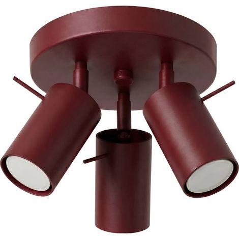 Plafoniere RING bordeaux 25.7x14.5x25.7cm Acciaio Sollux (1/5)