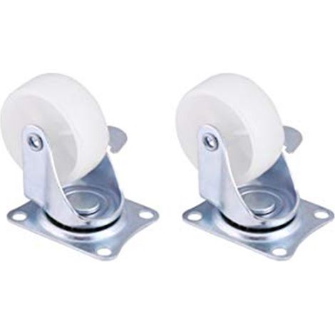 Set 2PZ ruota girevole base carrello 7cm mobili sedia gomma rotella 10679 (1/3)