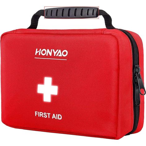 Trousse de premiers secours 222 pièces, complète, pour maison, travail, voyage, camping, randonnée, sport (1/5)