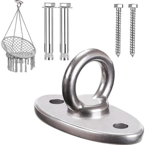 Gancho de techo de alta resistencia, soporte para saco de boxeo, gancho de techo, gancho colgante M8, gancho de techo de acero inoxidable, para vigas de madera (1/5)