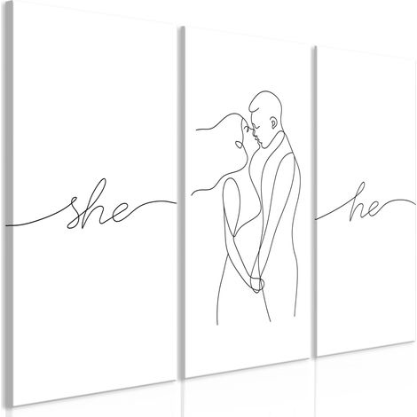 Peinture - Triptyque de l'amour (en 3 parties) (1/3)