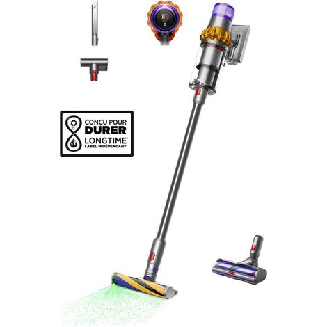 Dyson V15 Detect Absolute 26 aspirador escoba inalámbrico 240 AW HEPA multicolor con láser LED hasta 60 min