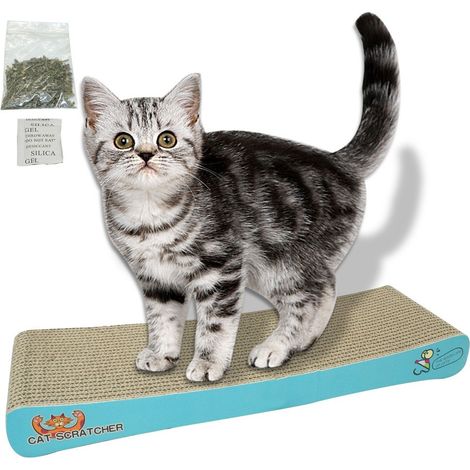 TrAdE Shop Traesio - Tiragraffi In Carta Cartone Gatta Per Unghie Gatto Gioco Tira Graffi 50 X 22 Cm - (1/2)
