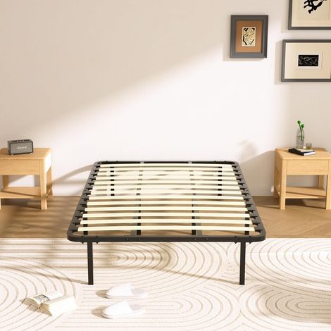 STANEW Singolo Letto 90x190cm, Altezza 35 cm, 13 Doghe in legno pioppo Ortopedica, Montaggio Rapido e Facile