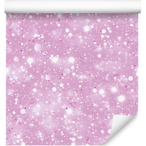 Papier peint à paillettes rose poudré et lavande pour salon et chambre 50x1000 cm (1/5)