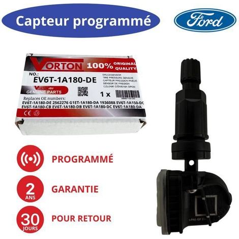 Sensore TPMS pressione pneumatico programmato Ford - compatibile con Mondeo Mk5/C-Max/Focus Mk3/Kuga II/Ecosport