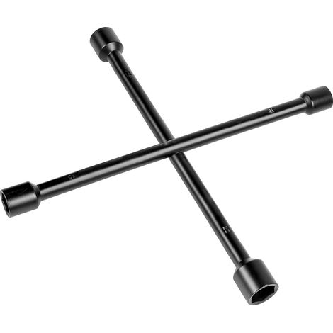 Llave en cruz para ruedas de coches y furgoneta, con vasos de 17, 19, 21, 23 mm (1/2)