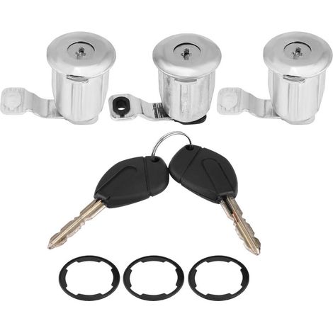 SUNXURY Eosnow, per Peugeot Partner Set di serrature per portiere auto in metallo 252522 9170.G3 9170.CW Set di serrature per portiere auto con chiavi per un diametro di circa 3,4 cm (1/5)
