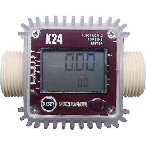 Débitmètre numérique LCD Bebetter K24 pour turbines, testeur de débit de carburant, produits chimiques, eau et liquides de mer. Mesure Dxldv (1/5)