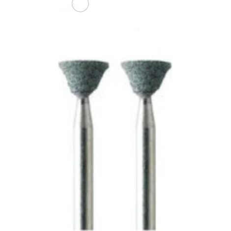 PG - CONFEZIONE 2 PEZZI - MINI MOLE ABRASIVE AL CARBURO DI SILICIO Ø8x6MM - CONICA ROVESCIATA