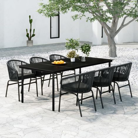 FIMEI Ensemble de salle à manger de jardin 7 pcs Anthracite (1/5)