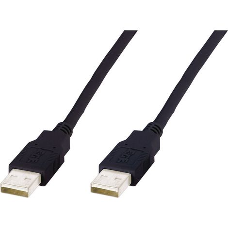 Digitus USB-Kabel USB-A Stecker 1.00 m Schwarz 10080004