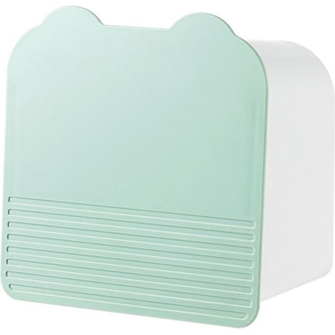 1x Boîte de rangement serviettes hygiéniques, plastique portable, design double compartiment, fixation murale sans clous, salle de bain (1/5)