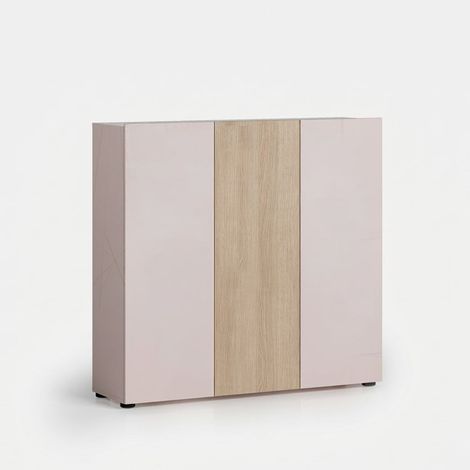 Platzsparender Schuhschrank mit 3 Türen und Einlegeböden Lady - Beige (1/5)
