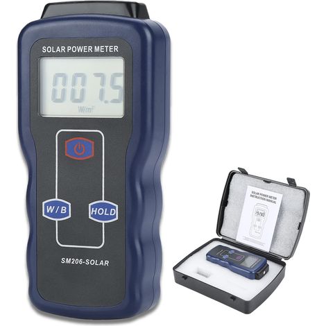Instrument de Mesure du rayonnement Solaire, SM206 Digital Solar Power Meter Instrument de Test de Mesure du rayonnement Solaire, largement utilisé pour la Mesure du rayonnement Solaire (1/5)