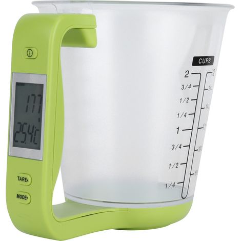 Balance de cuisine électronique 1000g précision 0.1g, tasse à mesurer détachable pour aliments liquides et solides (1/5)