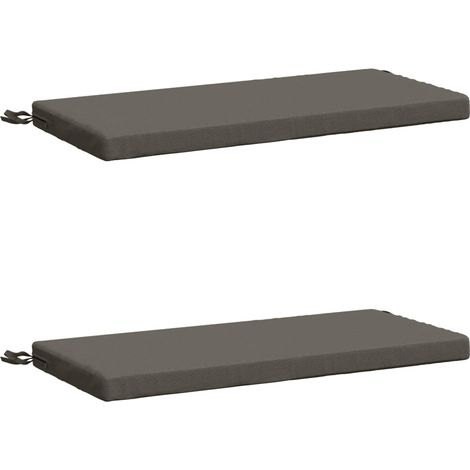 2-teilige Bankkissen SOEST 2 stk. 100 % Polyester Grau vidaXL (1/5)
