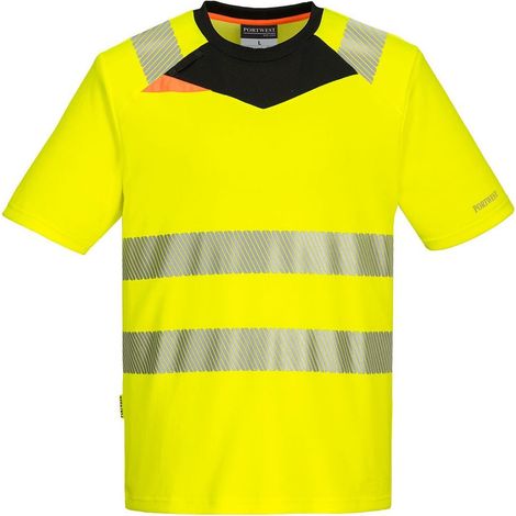 Dx4 Tee-shirt Haute Visibilité S/s Couleur : Jaune/noir Taille L - Portwest (1/2)