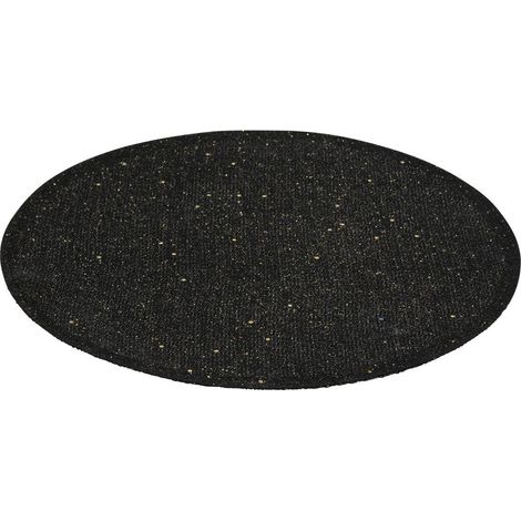 Set de table effet jute 38cm noir - Atmosphera créateur d'intérieur