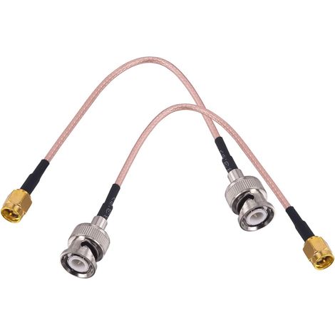 Câble Coaxial RG316 15cm Connecteur SMA Mâle à BNC Mâle Extension Câble Antenne SMA à BNC Mâle 2pcs pour Radio Antenne GPS SDR FPV WiFi Applications RF Portable (1/4)