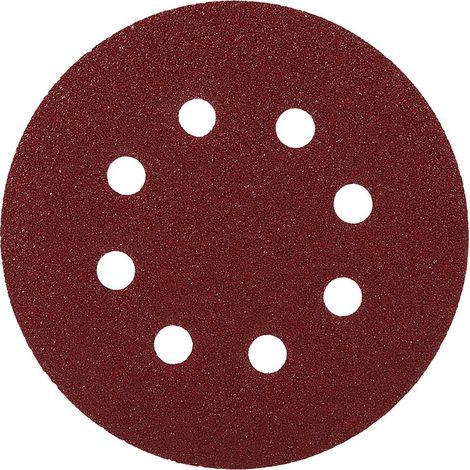 125-mm-Polierscheiben, rote Schleifscheiben, 8-Loch-Schleifpapier (Körnung 80) (1/5)