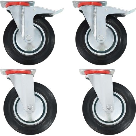 4 roulettes pivotantes, 200 mm (1/5)
