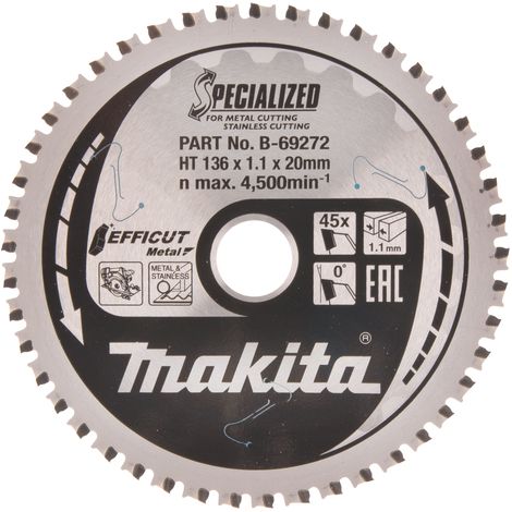 Lame de scie pour le métal Makita Efficut 136x20x1 1 mm Z45