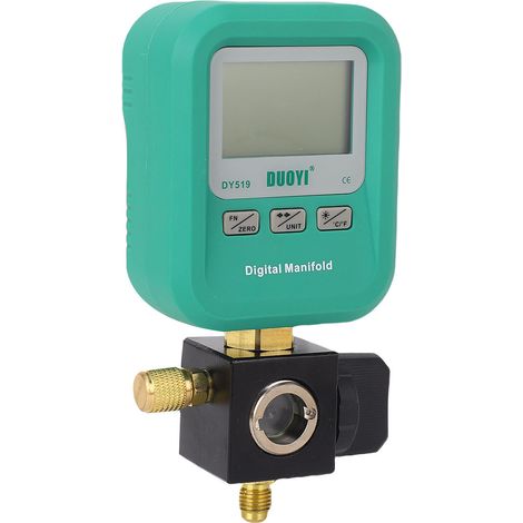 Manifold numérique 0-6000Kpa – Testeur remplissage liquide refroidissement vide pression climatiseur DY519 version anglaise (1/3)