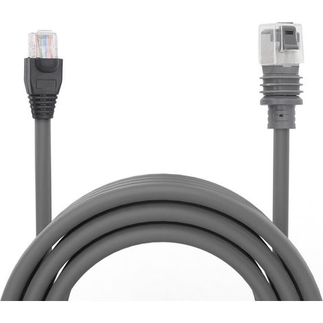 Cavo Ethernet satellitare  , cavo di ricambio portatile rettangolare impermeabile per mini satellite rettangolare grigio (2 m / 7 piedi) (1/5)