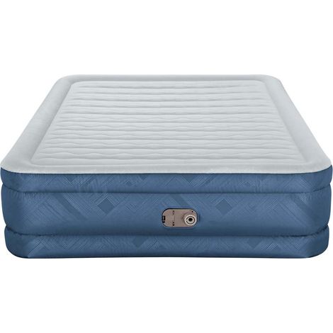 Matelas gonflable Bestway 203 x 152 x 46 cm Fortech avec surface de couchage ultra confortable, pompe électrique intégrée, pour 2 personnes (1/5)