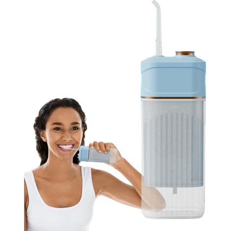 Irrigateur buccal portable - Nettoyeur dentaire de voyage 200ml, irrigateur rechargeable avec 3 modes de pression, adapté aux appareils orthodontiques et ponts dentaires (1/5)