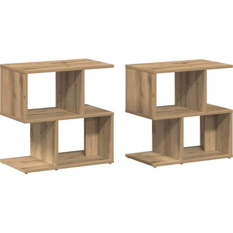 Maison Exclusive - Comodini 2pz Rovere Artigianale 50x30x51,5 cm Legno Multistrato