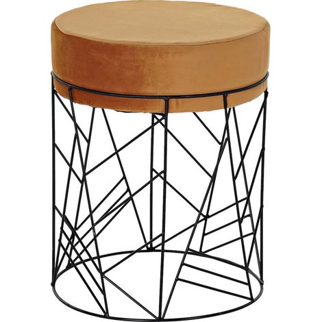 Repose pieds terracotta design métal et polyester style urbain - terracotta chaleureux et noir profond (1/3)