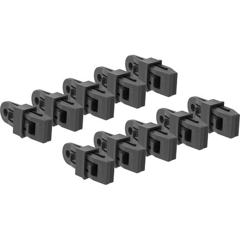 Lot de 10 pinces à bâche professionnelles, coupe-vent et imperméables, pour bâches de tente, bâches de piscine, auvents de camping-car et bannières (noir). (1/5)