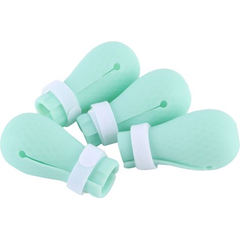 Ensemble de 4 protections anti-griffures en silicone pour pattes de chat, idéales pour le bain, le toilettage et l'inspection. (1/5)