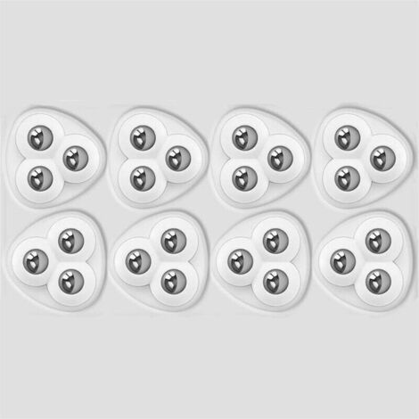 Lot de 8 mini roulettes universelles autocollantes pour petits appareils électroménagers, compatibles avec cafetière, friteuse à air, petits meubles et boîtes de rangement.