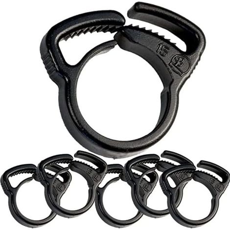 Collier de Serrage Tuyau Arrosage Goutte à Goutte 16 mm  Pack de 100 Colliers de Pression pour Tuyauterie de Jardin  Accessoires Arrosage Goutte à Goutte Tuyauterie  Fixation pour Tube (1/4)