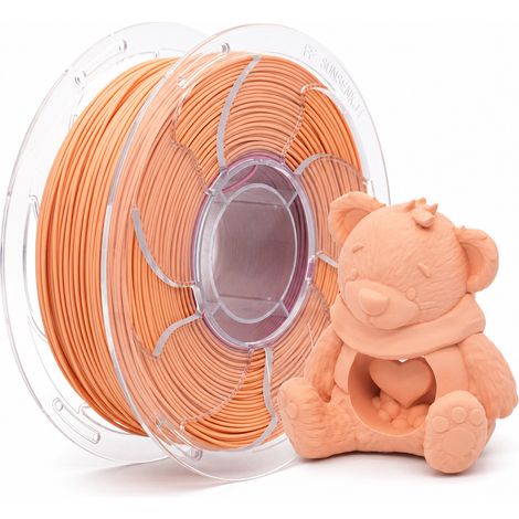 Filament PLA mat orange clair pour imprimante 3D, 1,75 mm, haute vitesse, compatible Bambu Lab et Creality