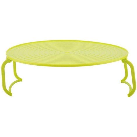 Support de plateau pour four à micro-ondes, rangement multifonction en plastique avec poignées, vert (1/5)