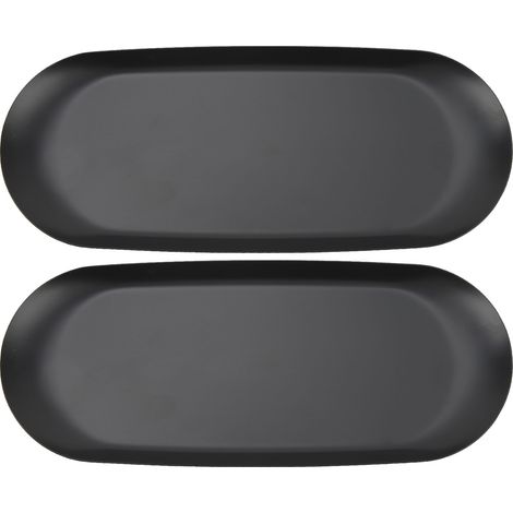 Lot métallique de rangement pour bougies parfumées, 2 pièces, noir, plateau de bureau pour briquet et allumettes. (1/5)