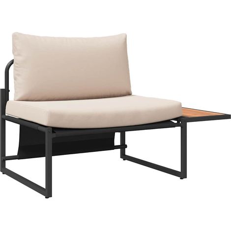 Maison Exclusive - Asientos de acero para exteriores 2 pcs Taupé