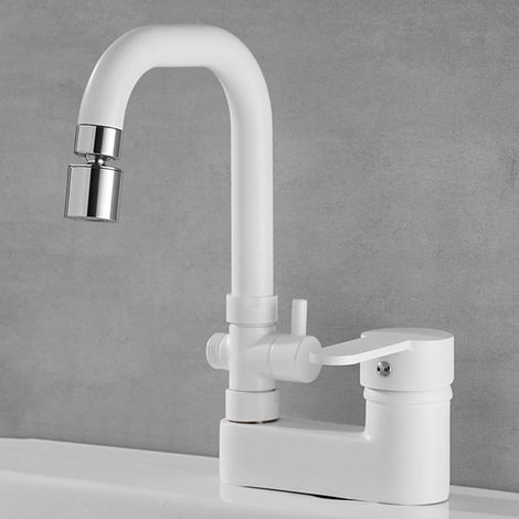 Robinet lave-linge, 2 pouce, 1/2", blanc, eau chaude/froide (1/5)