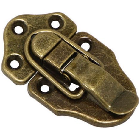 Alovez - 2 Fermoir à Bascule loquets Verrou à Bascule Fermeture a Levier Fermeture pour Coffret à Bijoux Coffrets Cadeaux Coffre à Outils Valise et Coffre - Bronze (1/5)