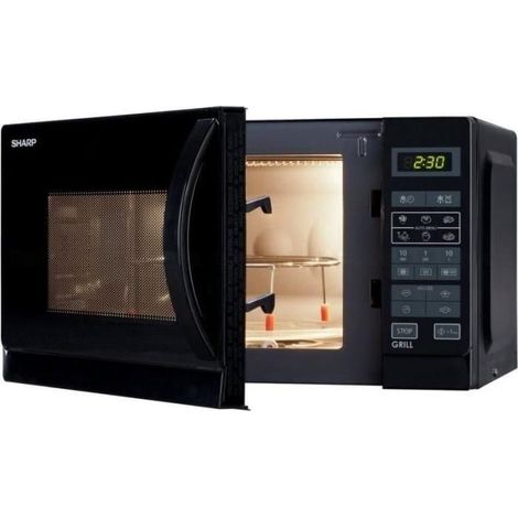 Sharp R 642BKW Microondas combinado grill negro 20 litros (1/5)