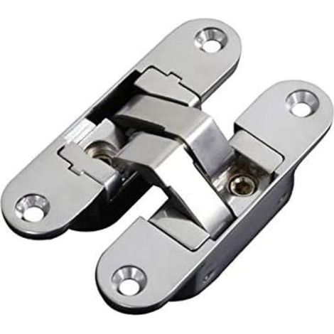 Charnière invisible pour portes, charnières invisibles pour portes lourdes, charge de 35 kg, ouverture de 180º, zamak (1/4)