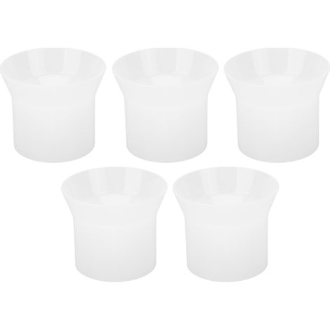 5 bouteilles blanches entonnoir rond remplissage lotion transfert huiles essentielles shampoing (1/5)