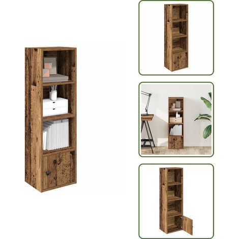 Bücherregal Altholz-Optik 31x24x102 cm Holzwerkstoff - Bücherregal - Bücherregale - Bücherschrank - Lagerschrank (1/5)